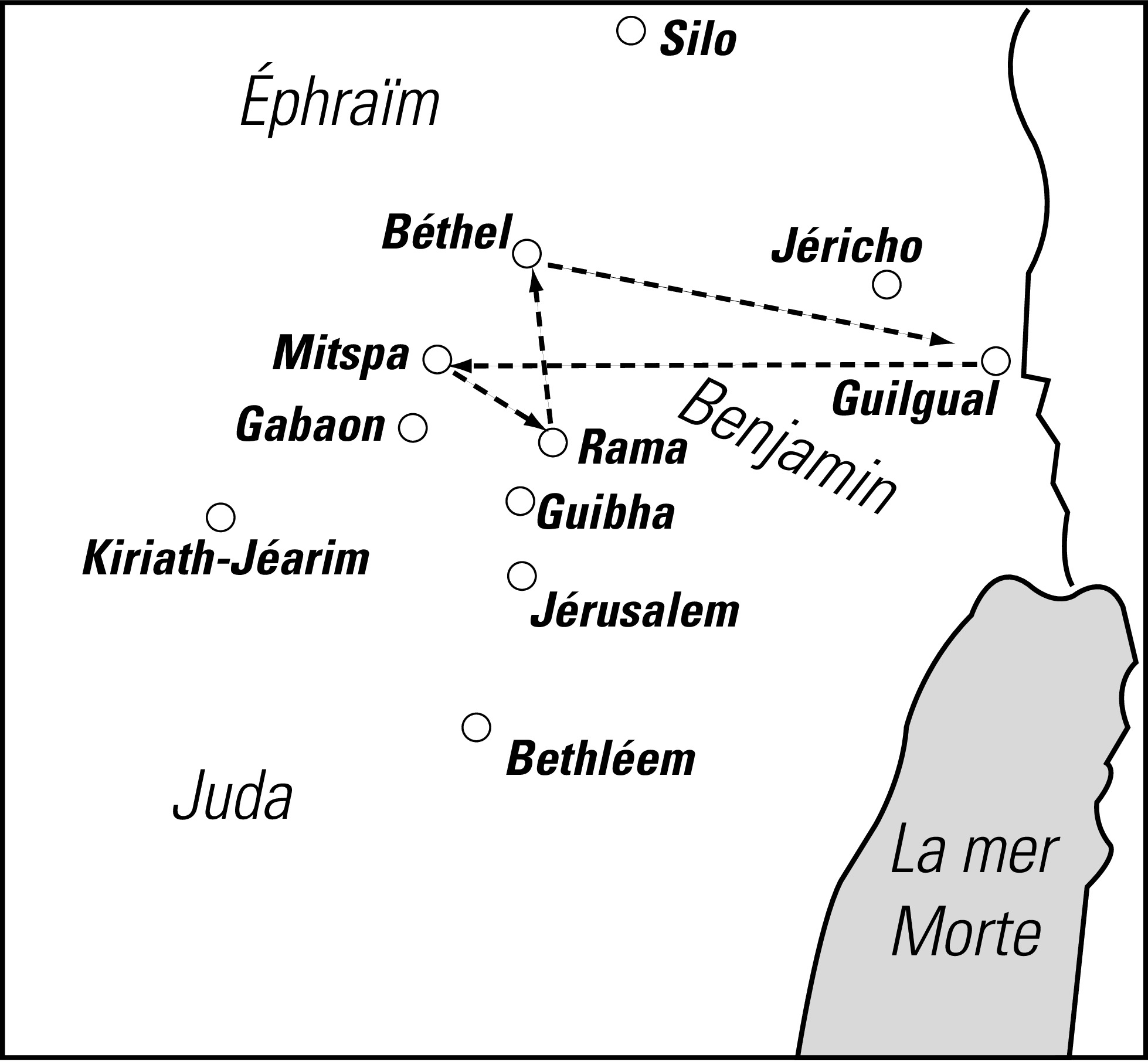 Carte du circuit annuel de Samuel