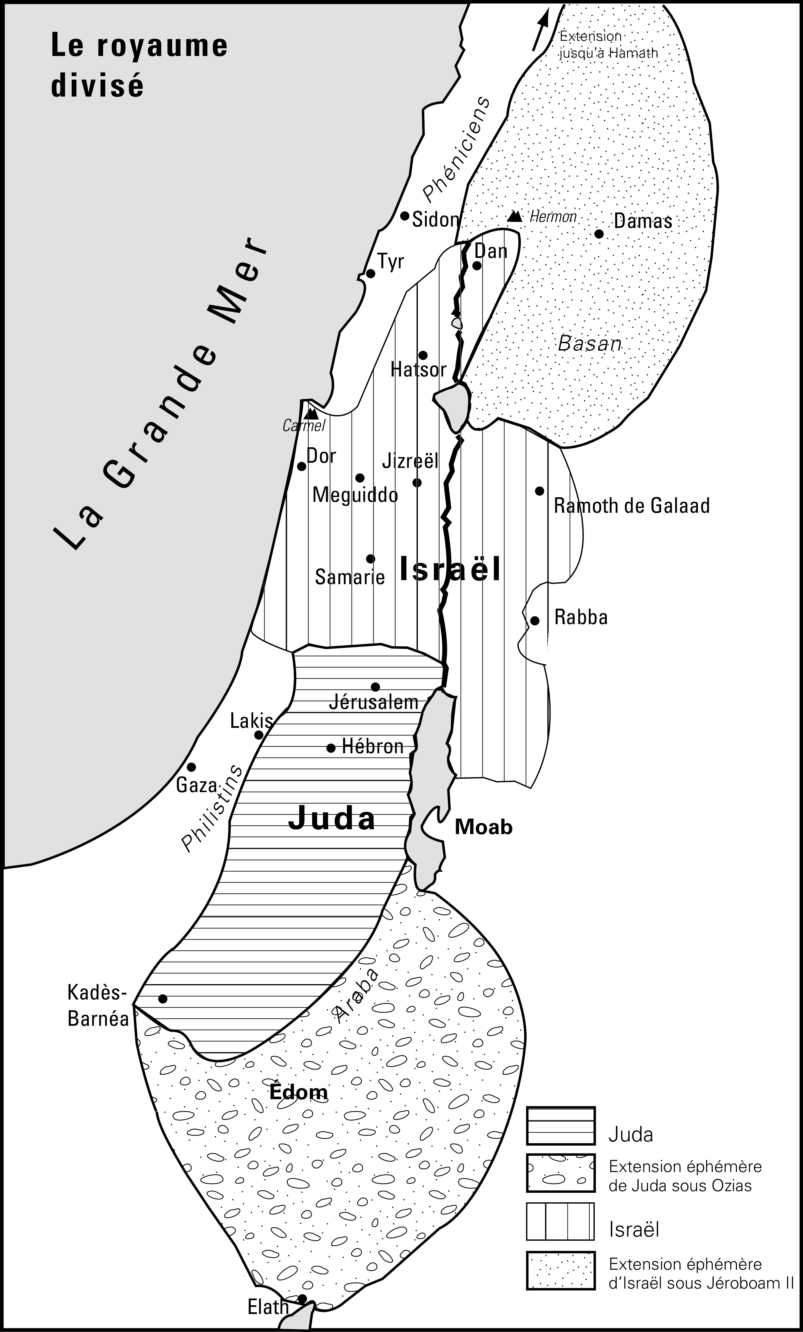 Carte du royaume divisé